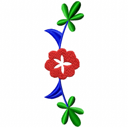 Flowers And Tree Embroidery Design 5